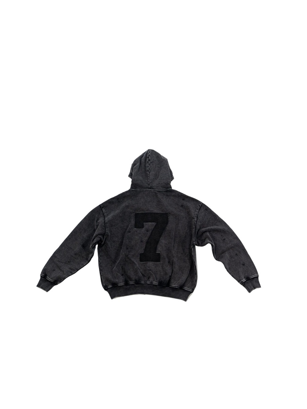 Washed Black Zip Hoodie - Relaxed Women's Hoodie